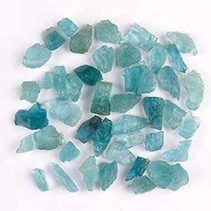 50.00 Cts. 100% Natural Aquamarine Crystal Gemstone Rough Lot , DIY Jewelry pack